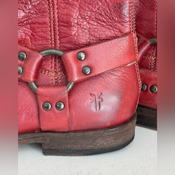 Vintage Frye red Phillip Harness short western cowgirl boots size 9 - Picture 5 of 15
